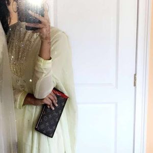 New Indian 3-Piece Outfit W/ Beads & Pearl Detail